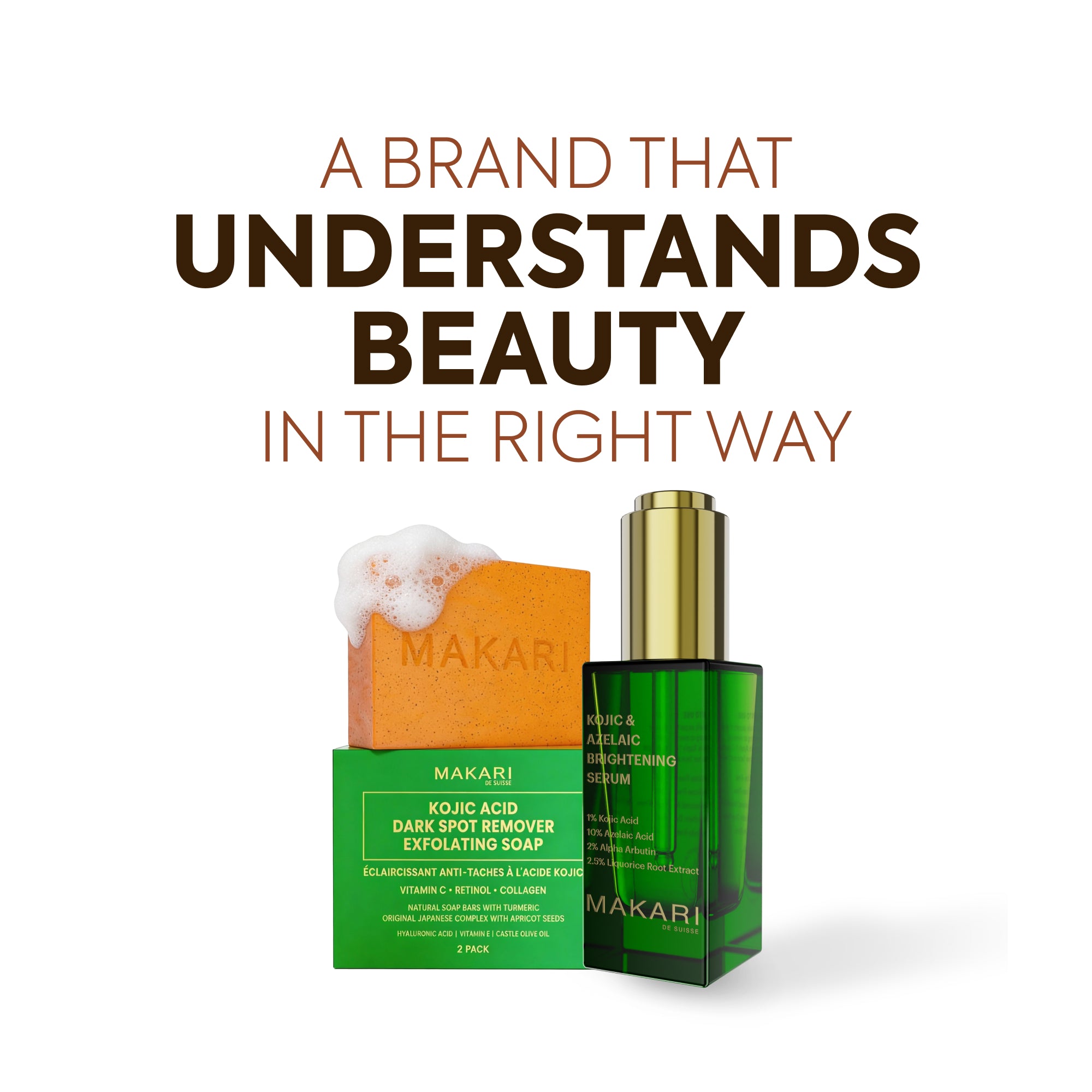 Kojic & Azelaic Brightening Serum – Makari Shop