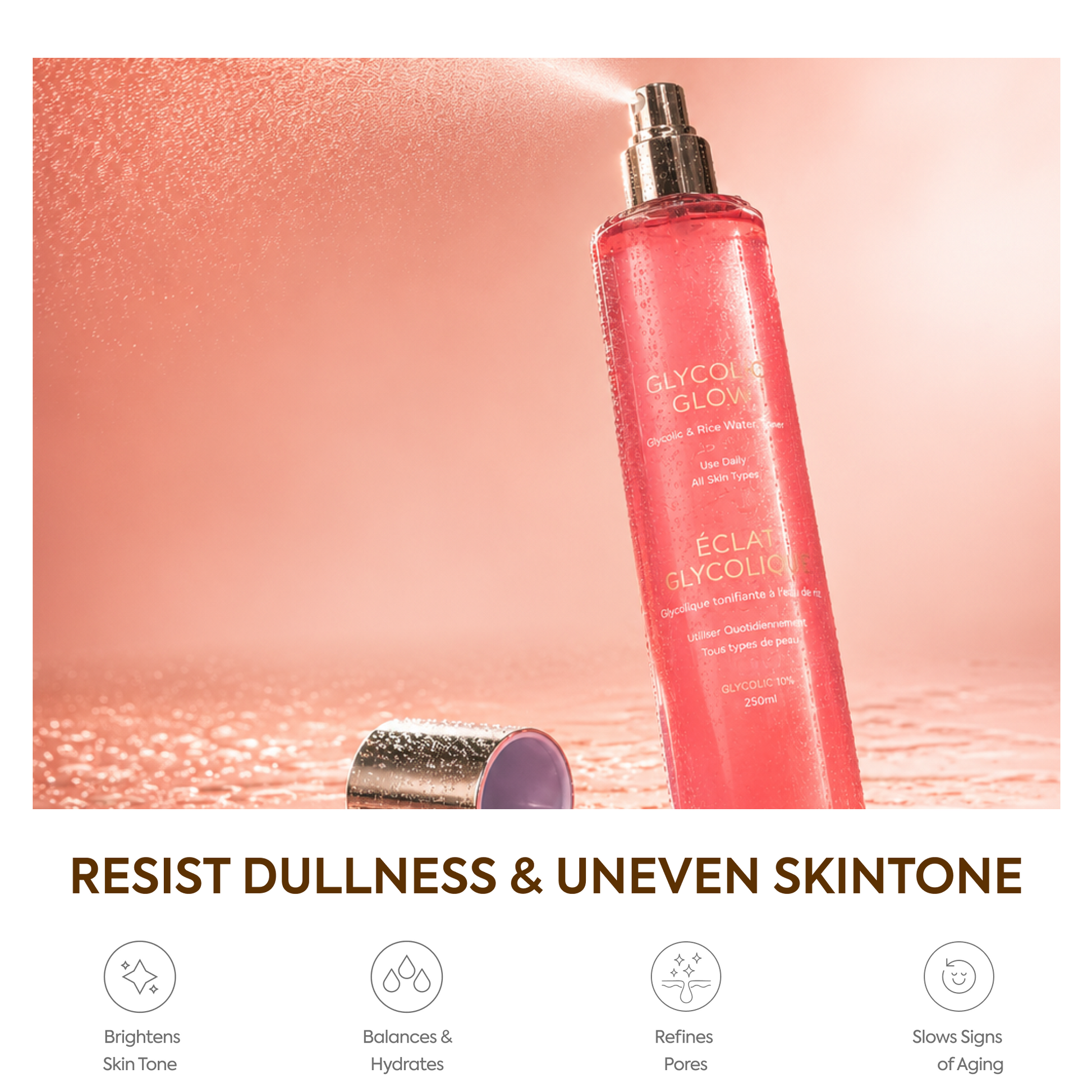 Glycolic & Rice Water Toner 250ml - Image 3