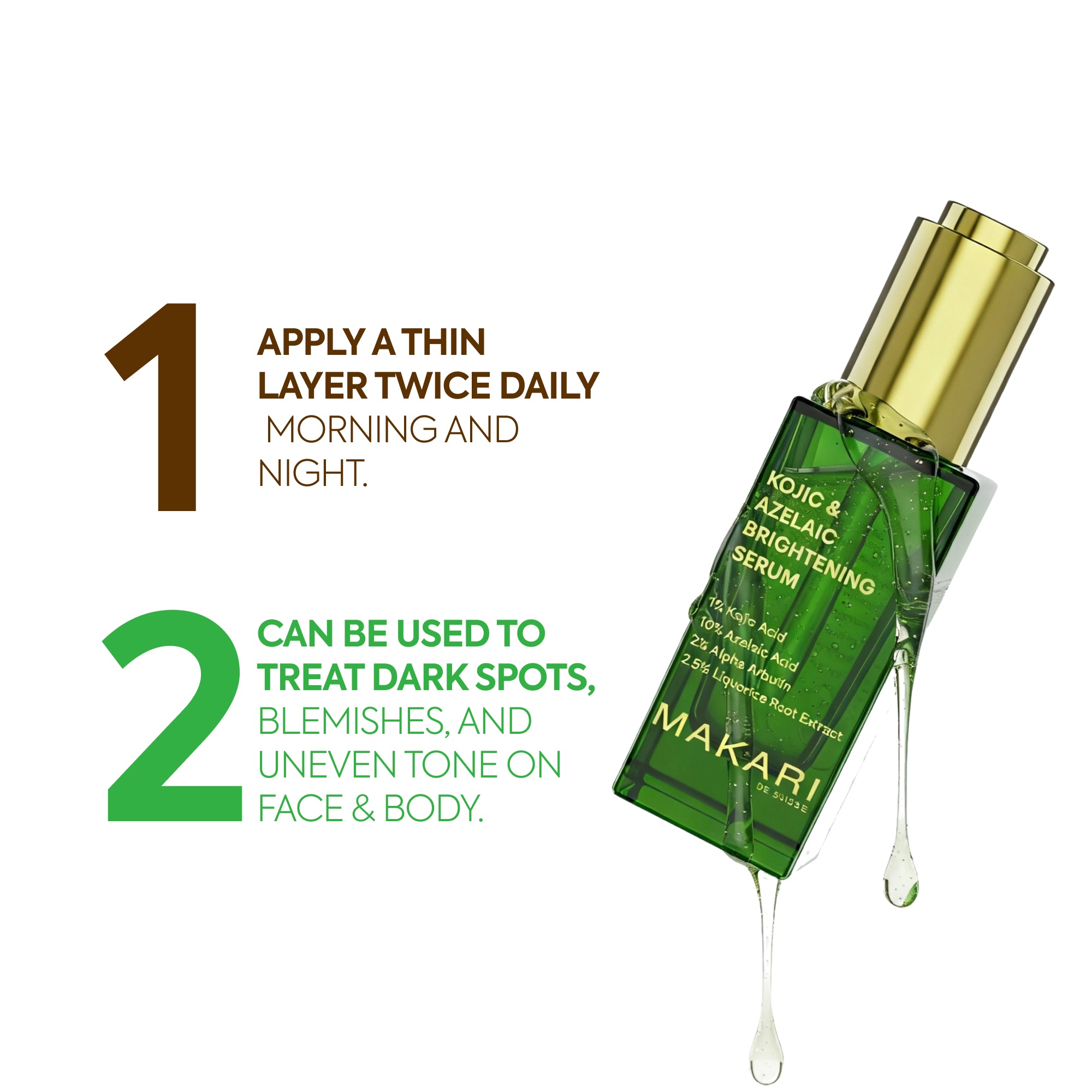 Kojic & Azelaic Brightening Serum – Makari Shop