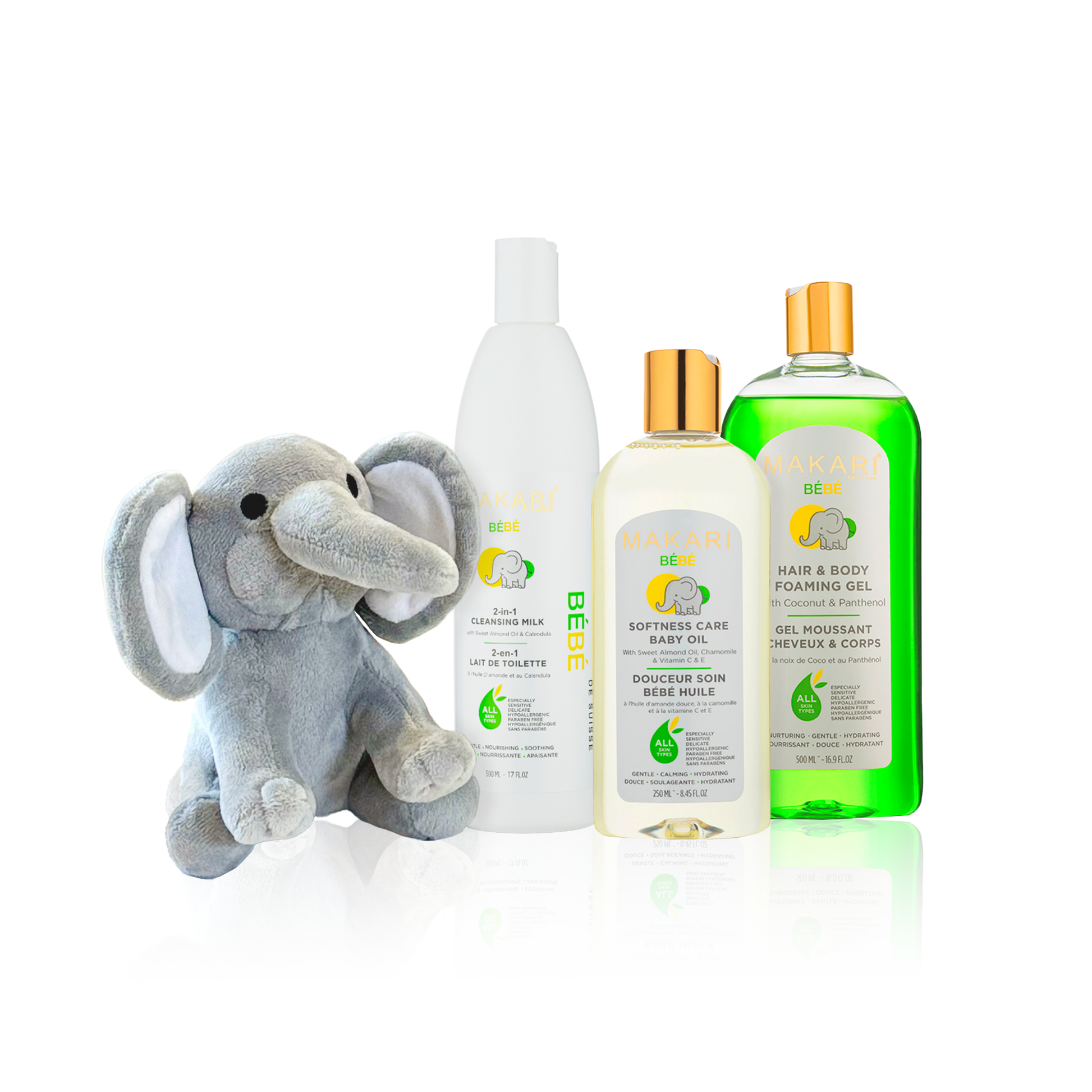 Baby Set With Oil & Foaming Gel & Milk 500ml - Image 2