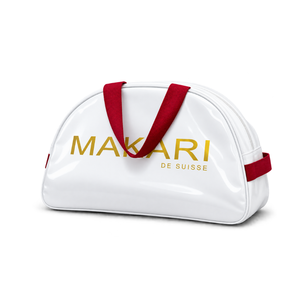 Official Makari White Duffle Bag With Rollers - Image 1