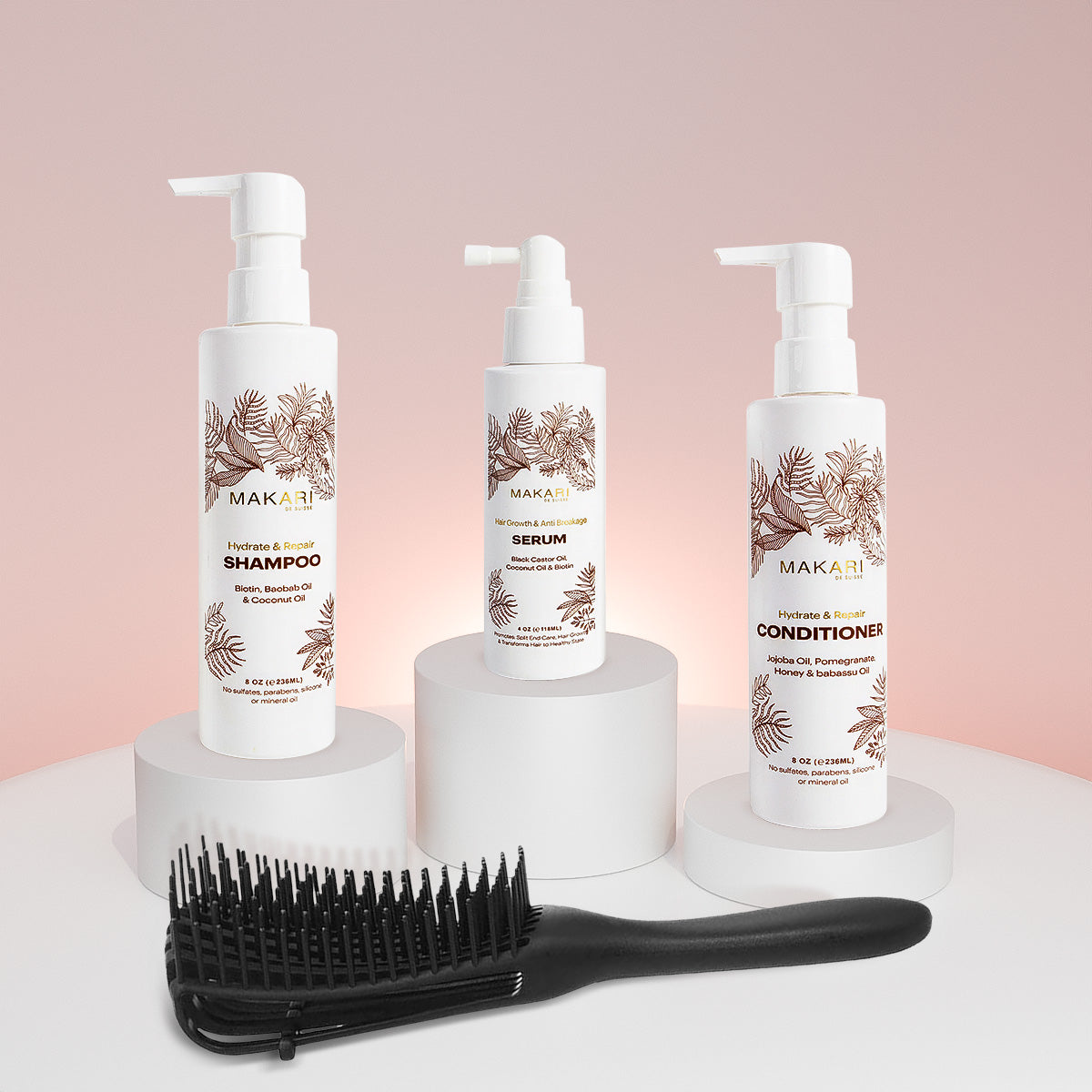 Hair Set Including Shampoo + Conditioner + Serum + Hair Brush - Image 6