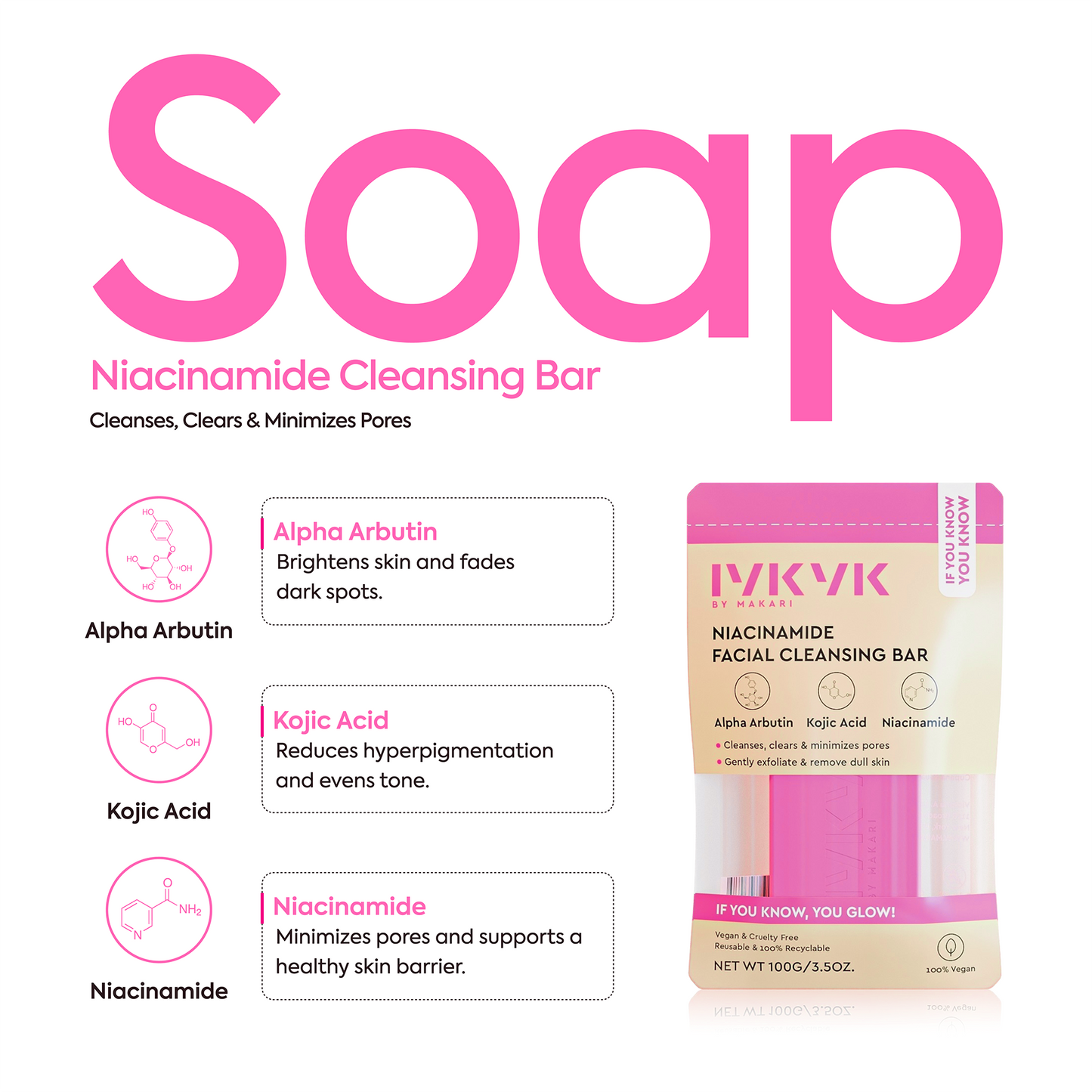 IYKYK NIACINAMIDE FACIAL CLEANSING BAR - 2 PACK - Image 2